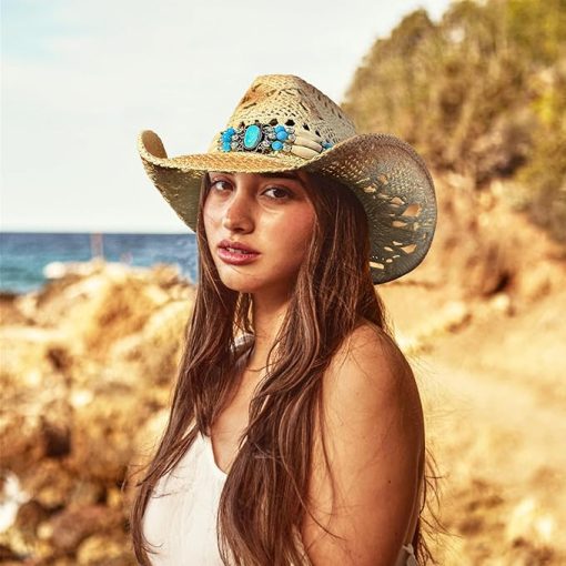 Boho Cowgirl Hat EA34 - Image 2