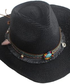 Boho Straw Cowgirl Hat EA6