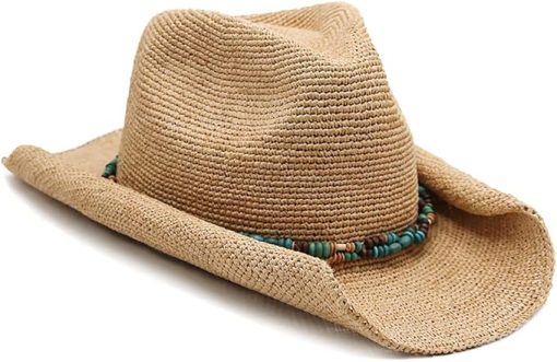 Raffia Straw Cowboy Hat EA43