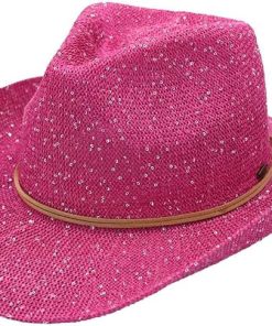 Sparkly Pink Cowgirl Hat EA8