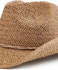 Straw Sun Beach Cowboy Hat EA10