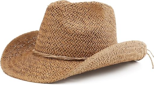 Straw Sun Beach Cowboy Hat EA10