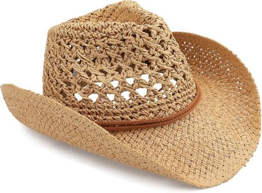 Trendy Straw Western Cowboy Hat EA44
