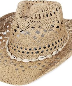 Turquoise Straw Cowboy Hat EA24