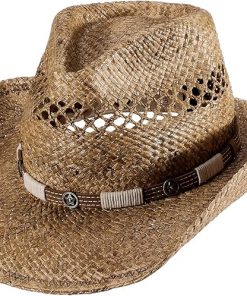 Unisex Casual Straw Cowboy Hat EA50