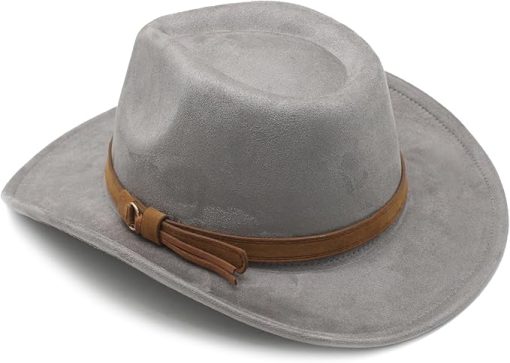 Unisex Gray Cowboy Hat EA15 - Image 2