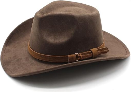 Unisex Western Suede Cowboy Hat EA12 - Image 2