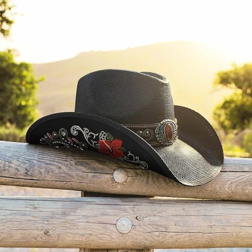 Vintage Embroidered Cowboy Hat EA31 - Image 2