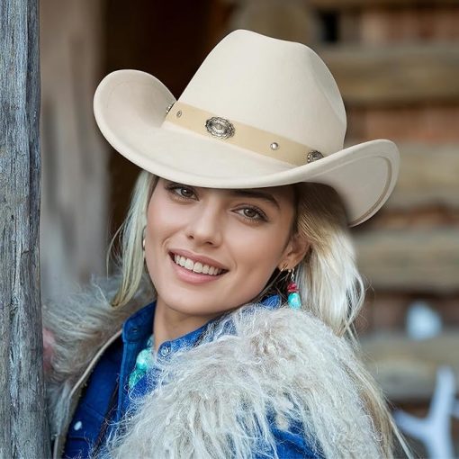 Wide Brim Felt Hat EA35 - Image 2