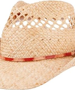 Women Casual Straw Cowboy Hat EA49