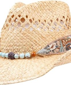Women Fashion Straw Cowboy Hat EA47