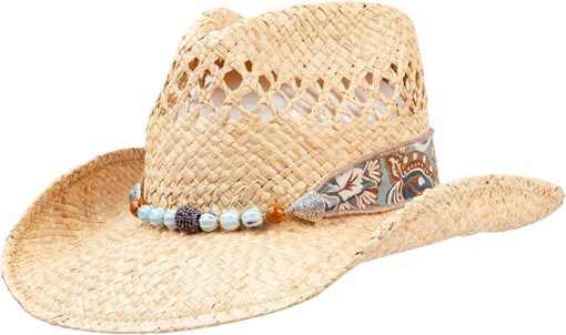 Women Fashion Straw Cowboy Hat EA47