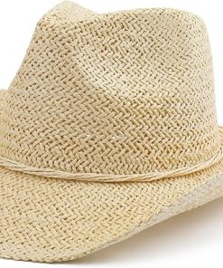 Women Short Brim Western Cowgirl Hat EA11