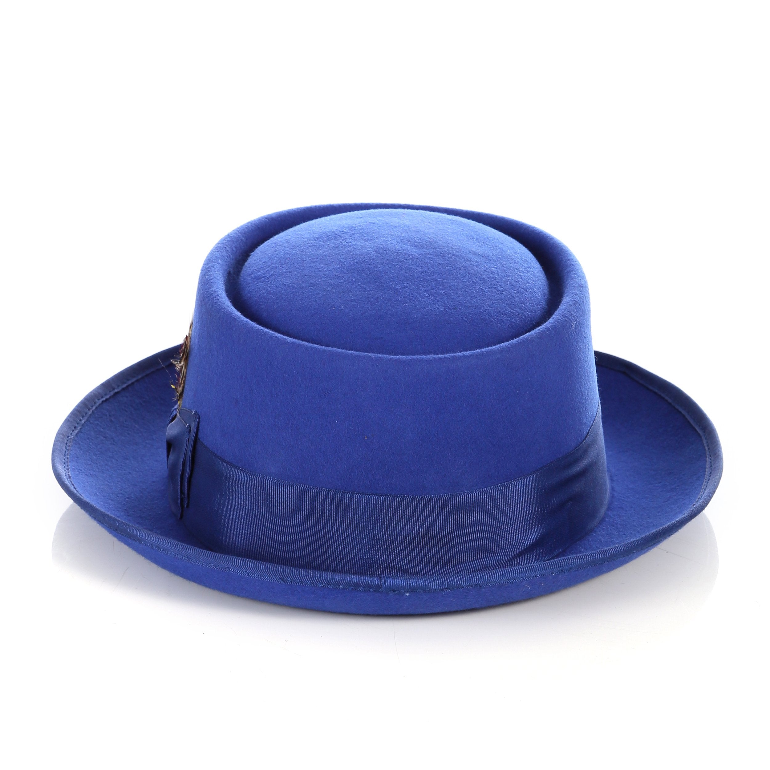 Black Wool Felt Pork Pie Hat - Image 6
