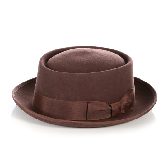 Black Wool Felt Pork Pie Hat - Image 7