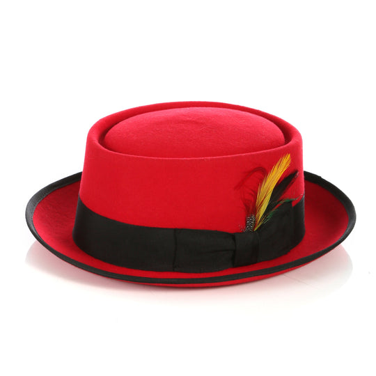 Black Wool Felt Pork Pie Hat - Image 9