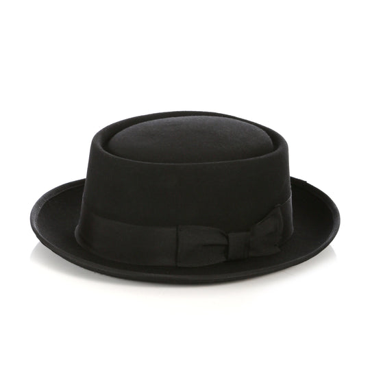 Black Wool Felt Pork Pie Hat - Image 2