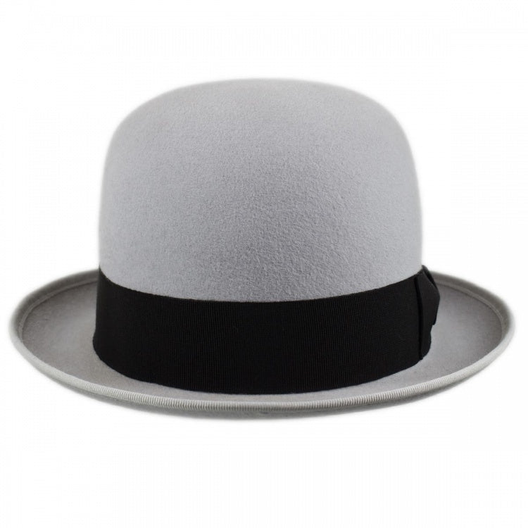 Classic Women's Bowler Wool Felt Hat in Grey - Image 2