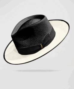 Effortless Class Two Stone Straw Felt Fedora Hat-Black