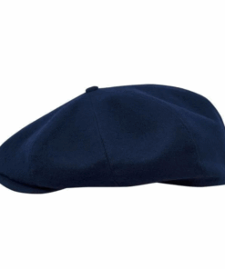 Eight Piece Wool Newsboy Cap-Navy Blue