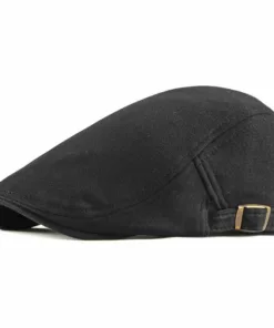 Elegant Solid Color Cotton Flat Cap
