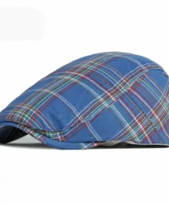 Fashion Fine Stripe Lattice Flat Cap