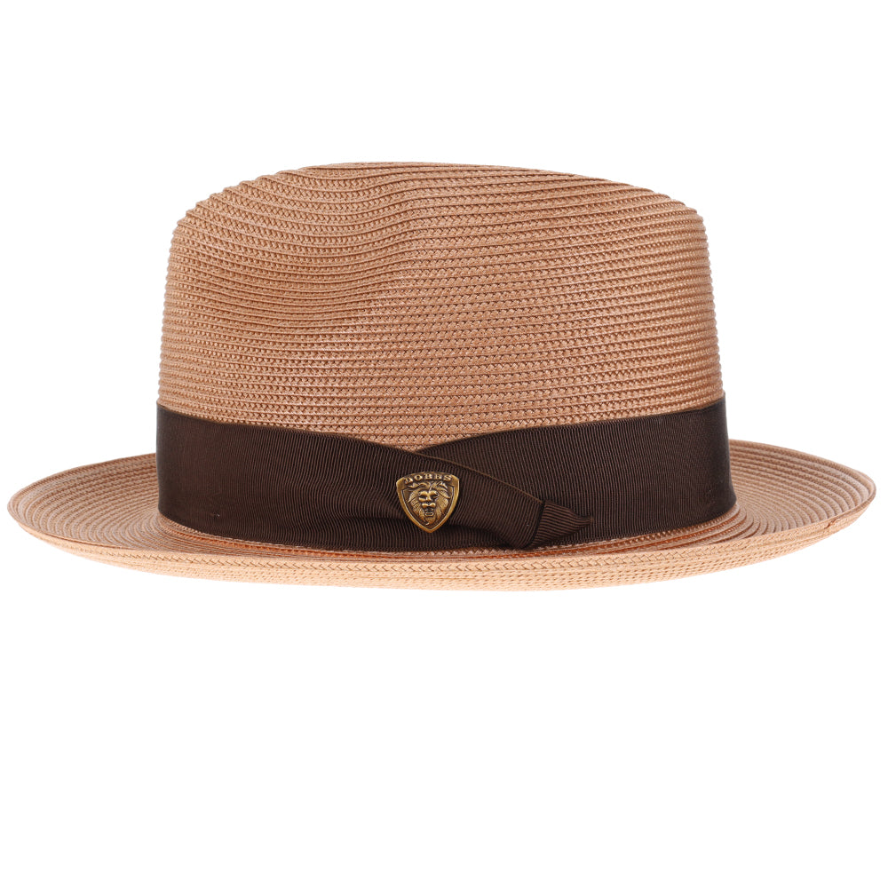 Navy Blue Straw Fedora Hat - Image 24