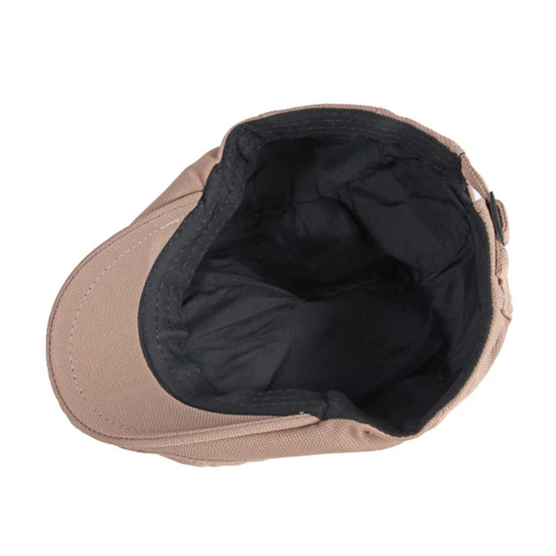 Solid Color Classic Versatile Flat Cap - Image 5