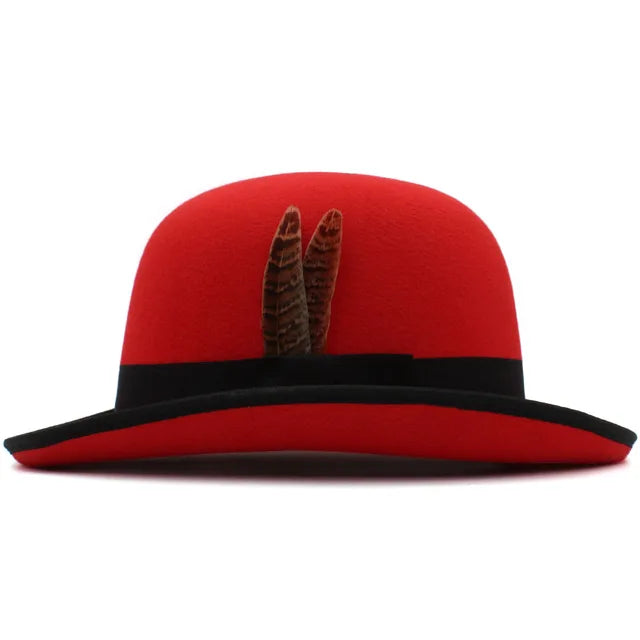 Trilby Feather Band Bowler Hats - Image 9