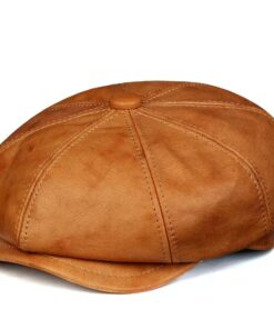 Wembley Genuine Leather Newsboy Cap