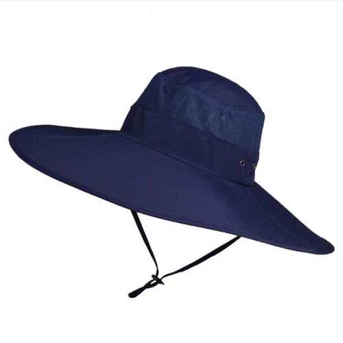 Wide Brim Men's Solid Color Waterproof Boonie Hats - Image 9