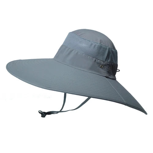 Wide Brim Men's Solid Color Waterproof Boonie Hats - Image 11