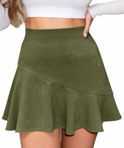 Army Green Mini Skirt EA43