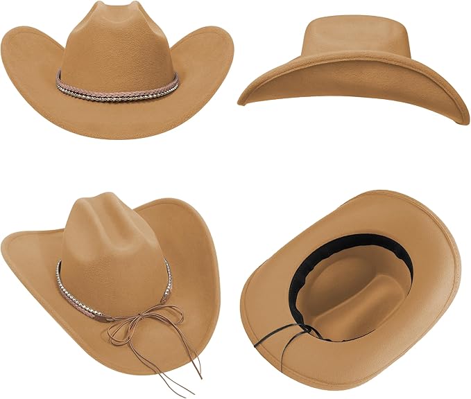 Camel Western Cowgirl Hat EA23 - Image 2