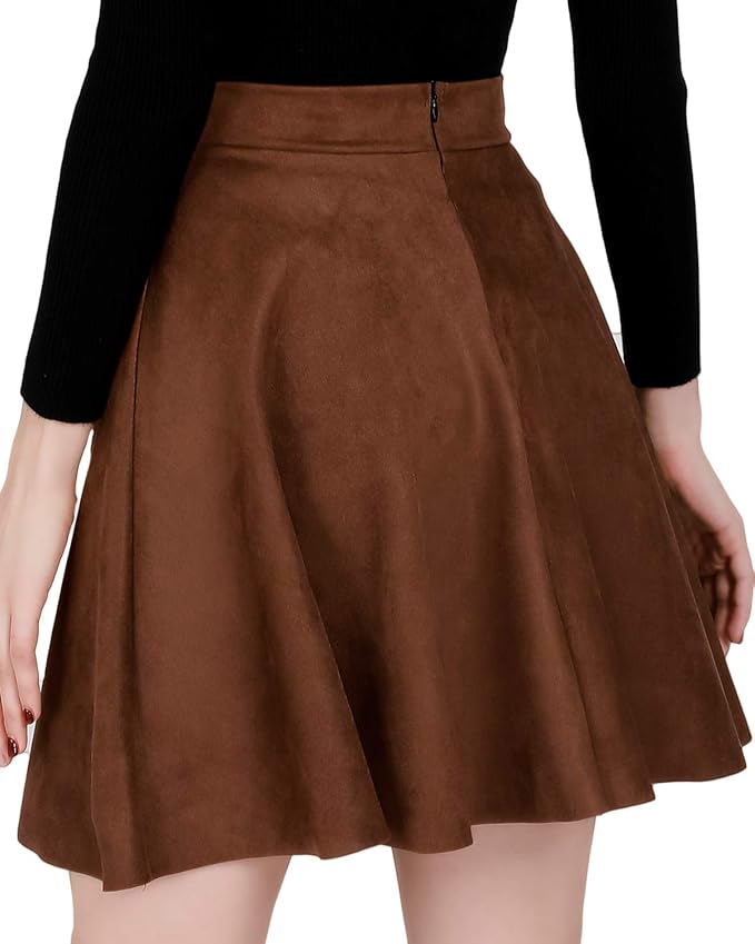 Faux Suede Mini Skirt EA39 - Image 2