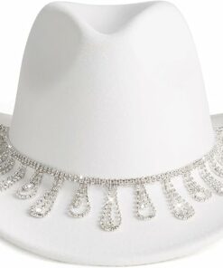 Rhinestone White Cowgirl Hat EA24