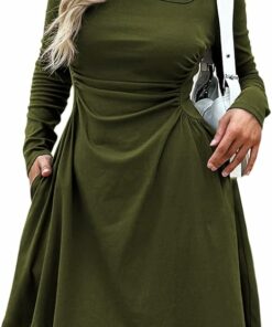 Ruched Waist Corset Fall Dress EA46