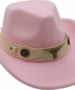 Trendy Pink Cowgirl Hat EA37