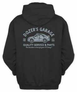 Killdozer Merch Dozer's Garage Tee Black Hoodie