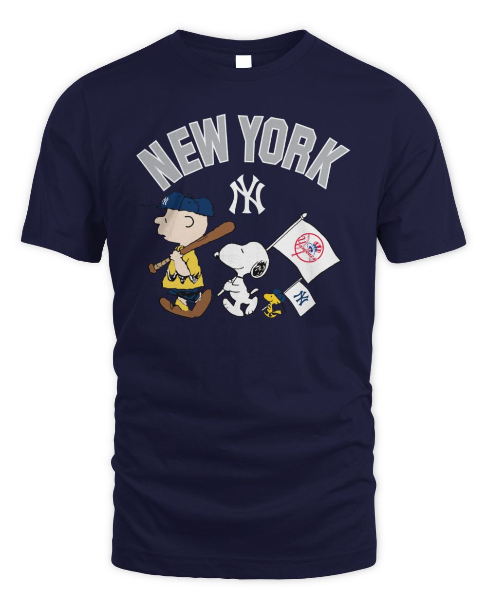 Yankees x Peanuts Snoopy & Charlie Brown Baseball Flag Shirt