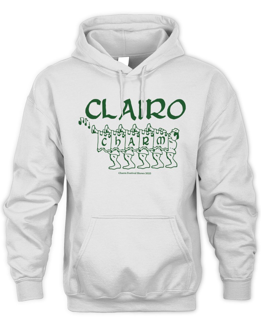 Clairo Merch Charm Trumpet Fest Tee White Hoodie