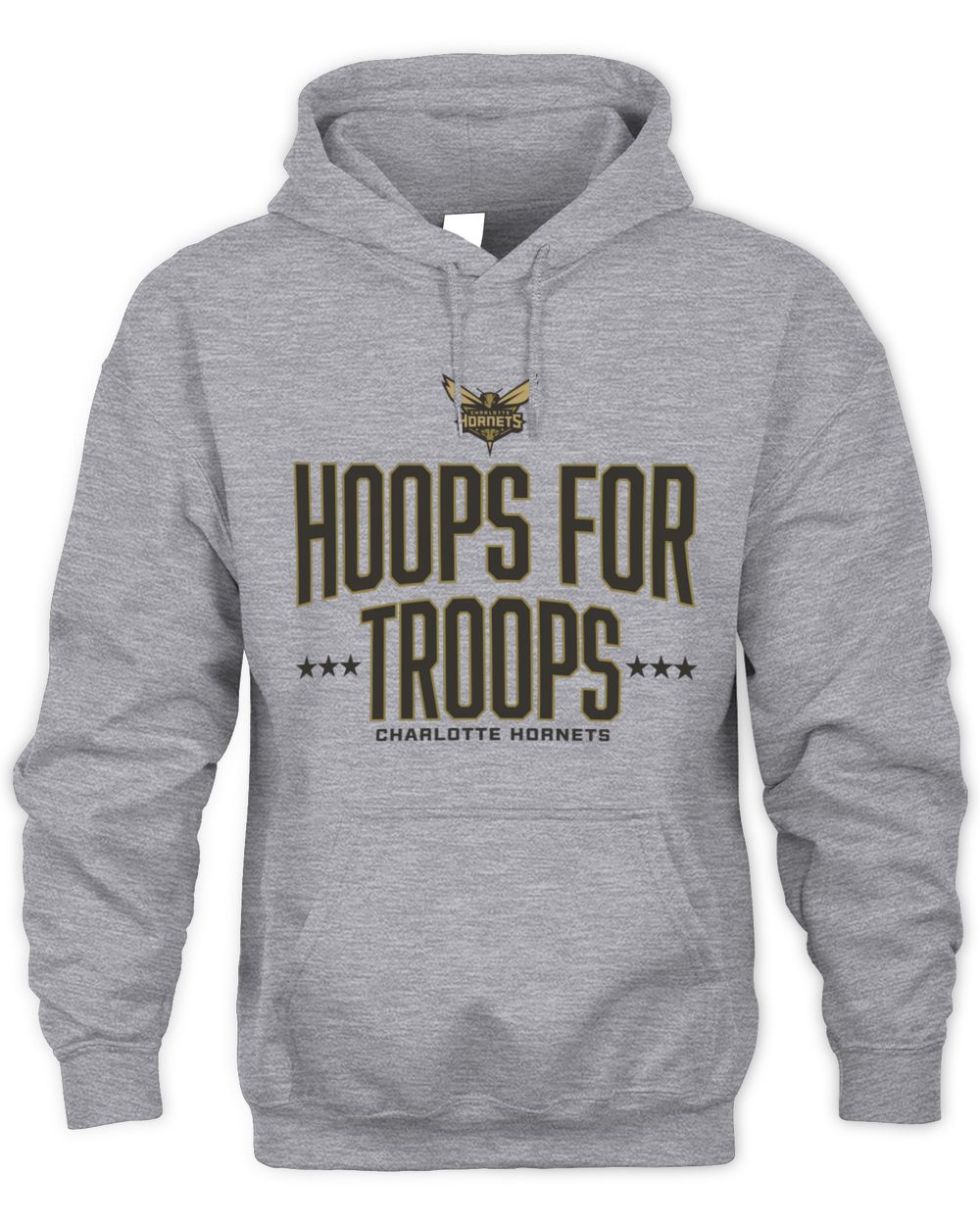 Hoops For Troops Charlotte Hornets Team Spirit Basketball Hoodie