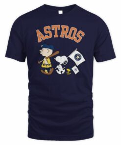 Houston Astros Snoopy Charlie Brown Peanuts Flag T-Shirt
