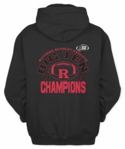 Big Ten Football Champions 2025 Rutgers Scarlet Knights Official Fan Hoodie