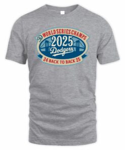 Los Angeles Dodgers 2025 Back To Back World Series Champs Retro Baseball T-Shirt