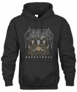 Cleveland Basketball Grim Reaper Skeletons Graphic Hoodie