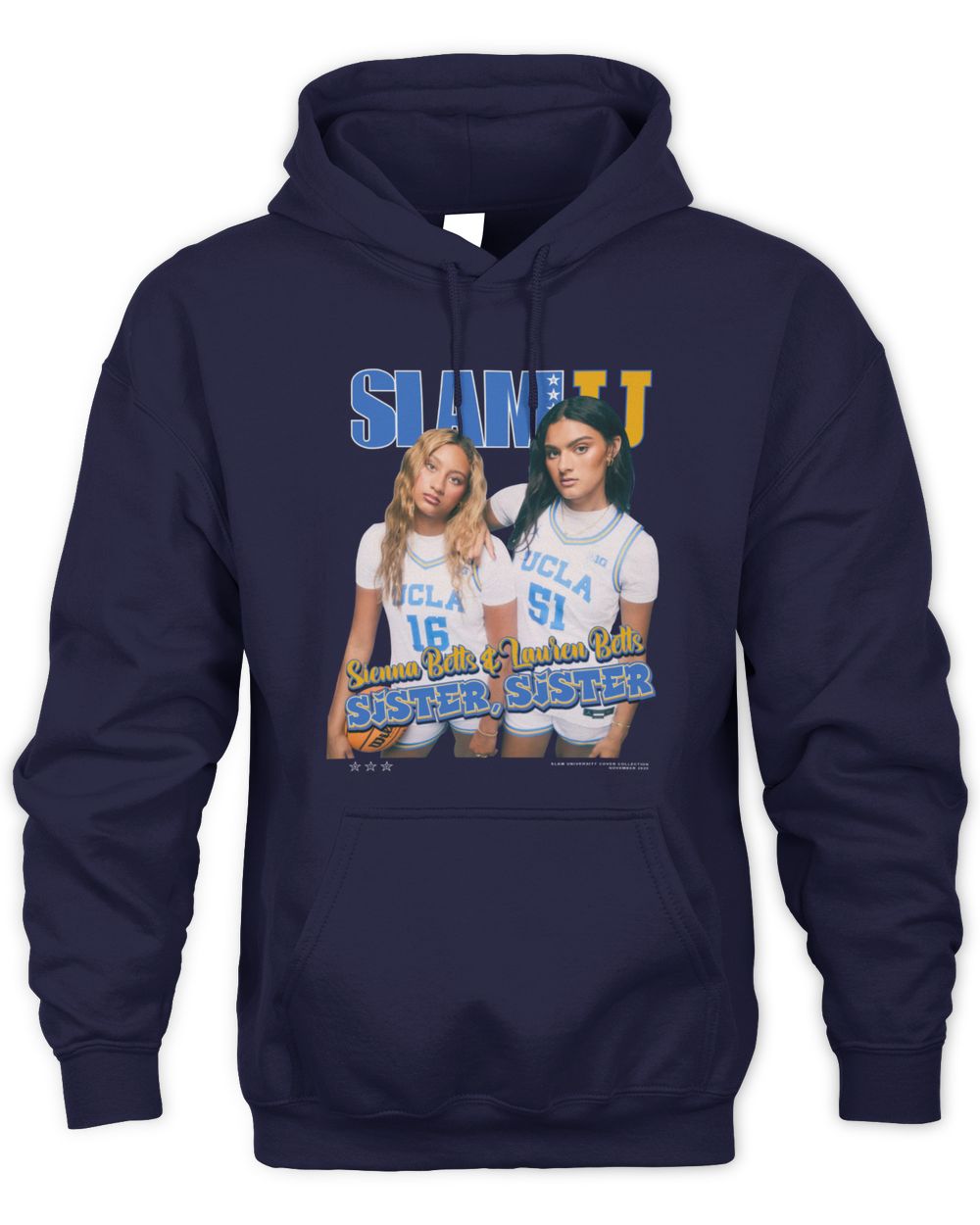UCLA Basketball Sister Sienna Betts Lauren Betts SLAM Cover Basketball Hoodie