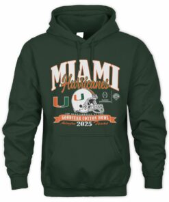 NCAA Shop Unisex Blue 84 Green Miami Hurricanes College Football Playoff 2025 Cotton Bowl Sweatshirt Hoodie