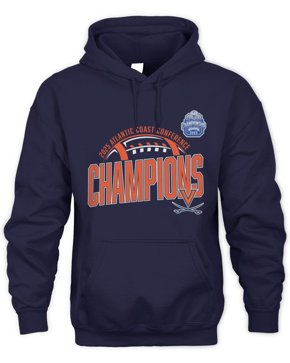 Official Virginia Cavaliers 2025 ACC Champions Logo Football Hoodie