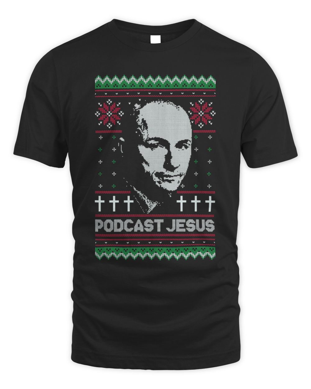 Podcast Jesus Ugly Christmas T-Shirt